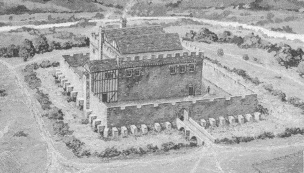 picture of Bury Castle as it might have been c.1485