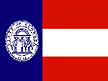 Georgia State flag 1878-1956, State seal added 1905.